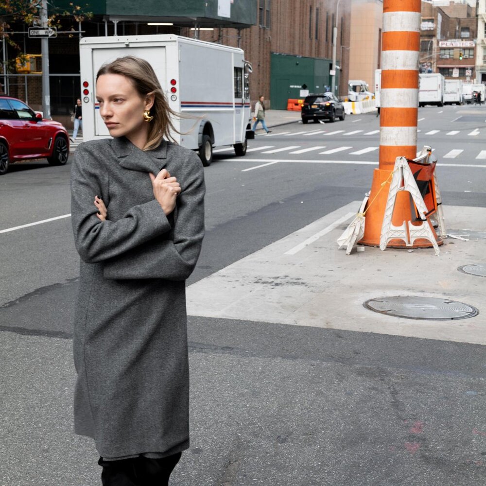 Zara Charcoal Wool Blend Jacket Open Front - image 2